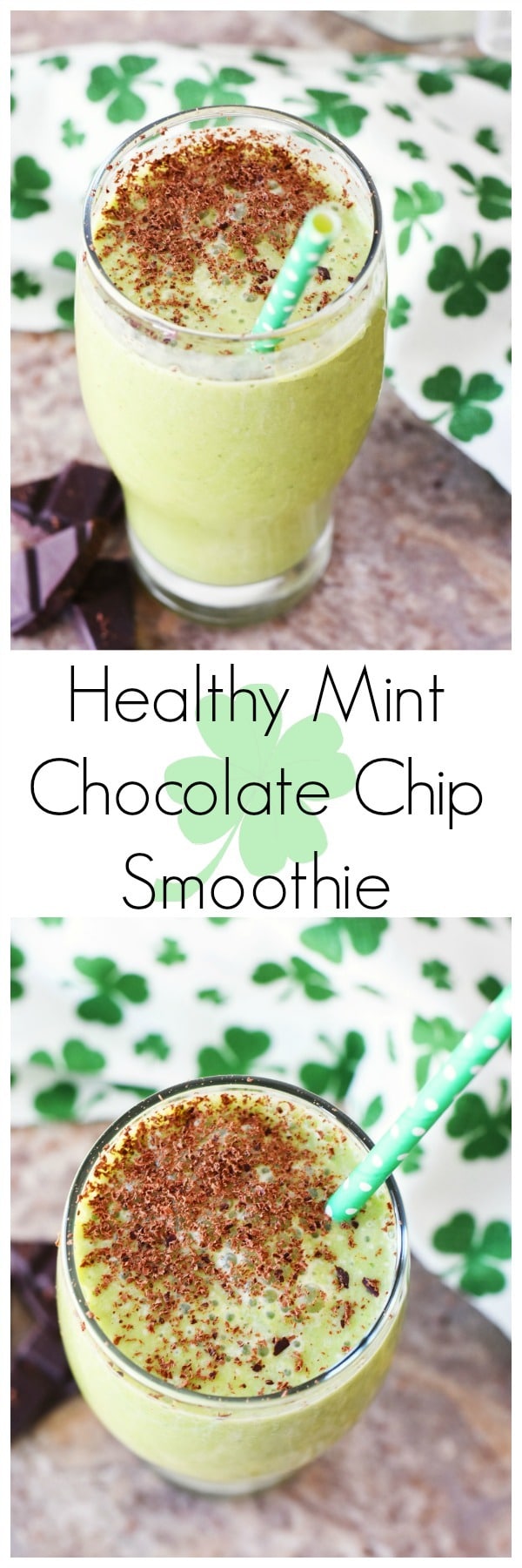Healthy Mint Chocolate Chip Smoothie
