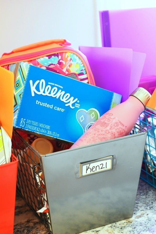back to school organizer crate