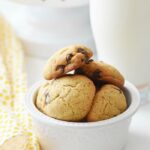 Almond Flour Chocolate Chip Cookie Recipe with a glass of milk