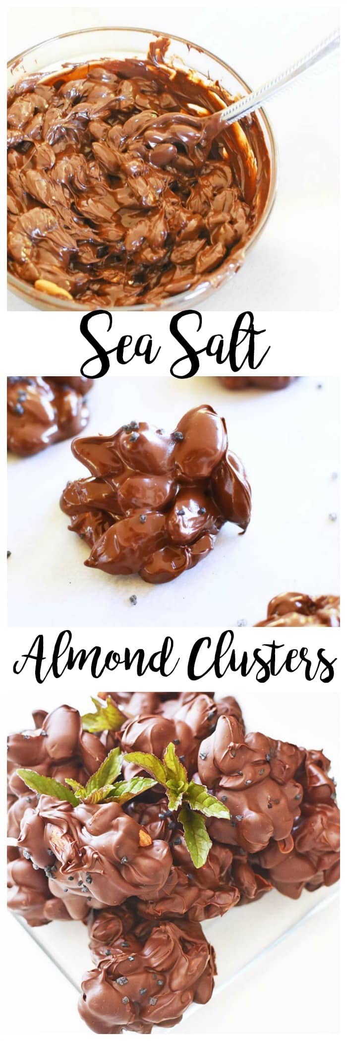Easy to Make Chocolate Covered Sea Salt Almond Clusters