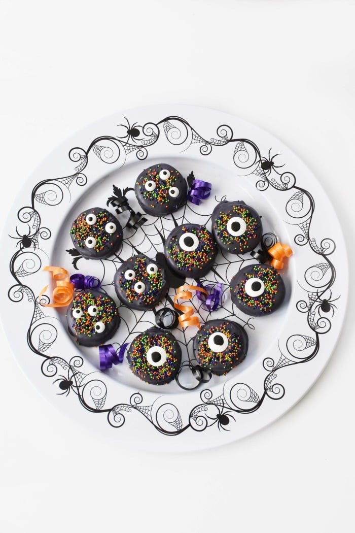 Candy Covered Halloween Oreos