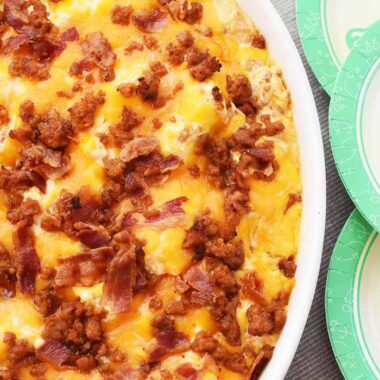 Bacon and Sausage cheese dip 1