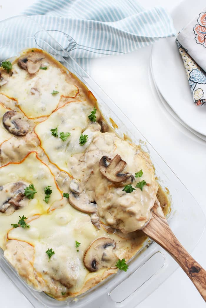 Cream Of Mushroom Chicken Bake With Cheese Sizzling Eats