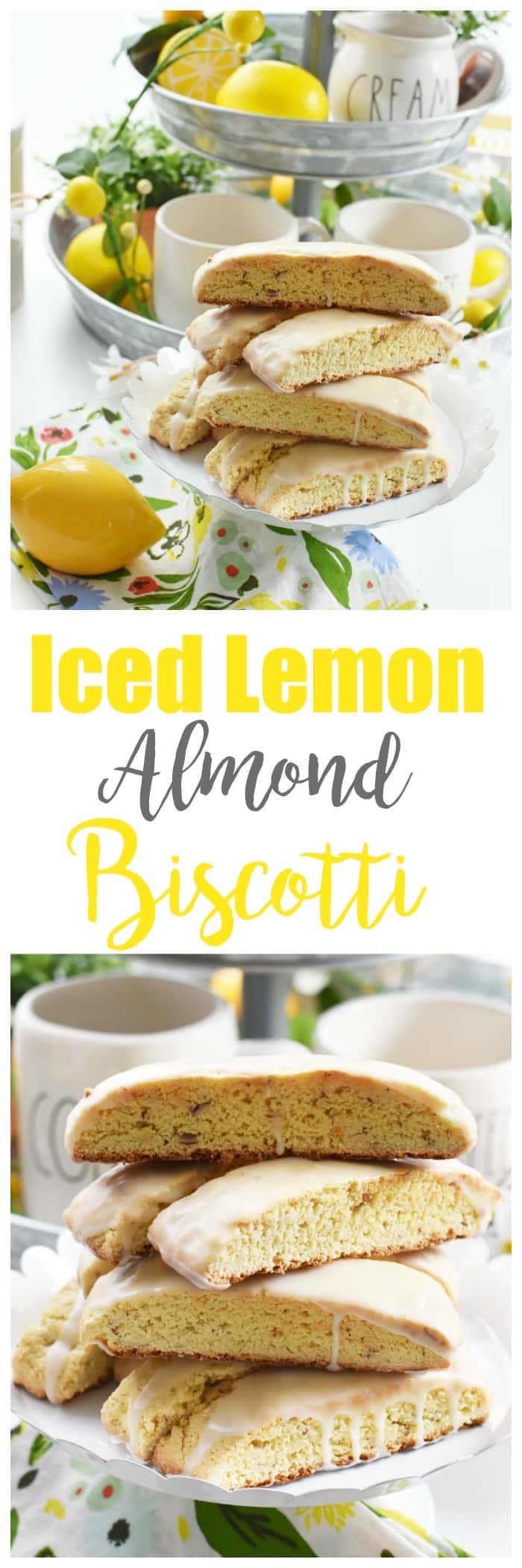 Iced Lemon Almond Biscotti Recipe