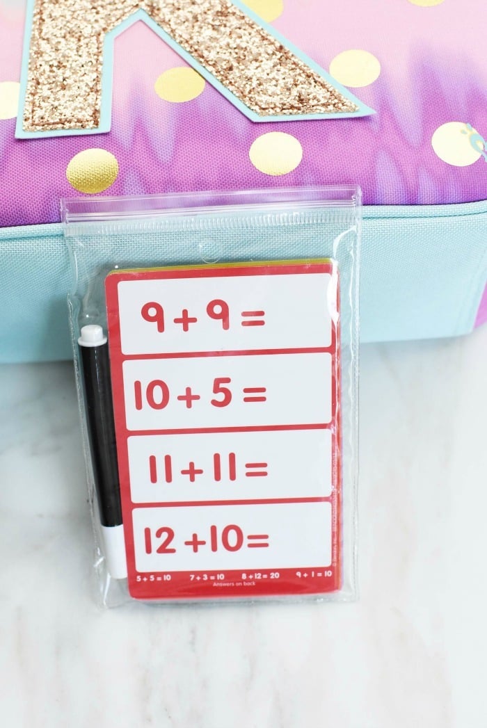 Math practice for lunchboxes 