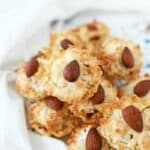 Coconut Almond Macaroons on a plate.