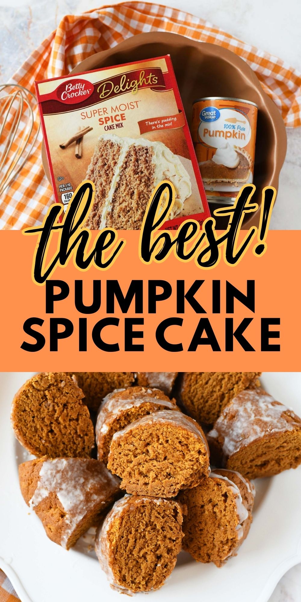 2 Ingredient Pumpkin Spice Cake