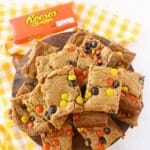 Chewy REESE’s PIECES Peanut Butter Brownies